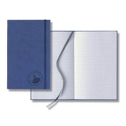 Custom Castelli Tucson Banded Medio Lined White Page Journal - Royal Blue
