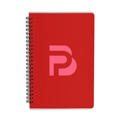 Custom Stone Paper Soft Cover Spiral Journal - Red Custom Stone Paper Soft Cover Spiral Journal - Red