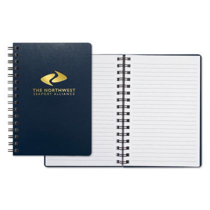Custom Castelli WireO Flex Slimline Medio White Lined Pg Journal - Navy 