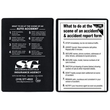 Custom Insurance Card Storage Kit - Black 