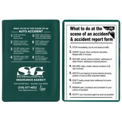 Custom Insurance Card Storage Kit - Green 