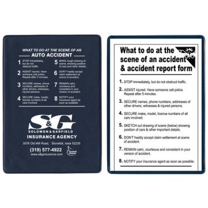 Custom Insurance Card Storage Kit - Navy Blue 