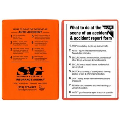 Custom Insurance Card Storage Kit - Orange 