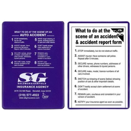 Custom Insurance Card Storage Kit - Purple 