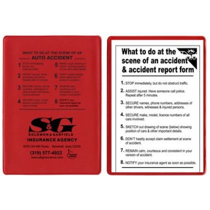 Custom Insurance Card Storage Kit - Red