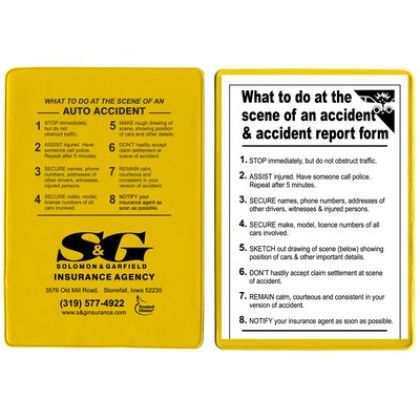 Custom Insurance Card Storage Kit - Yellow 