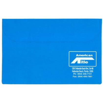 Custom Standard Vinyl Underarm Portfolio - Medium Blue Custom Standard Vinyl Underarm Portfolio - Medium Blue