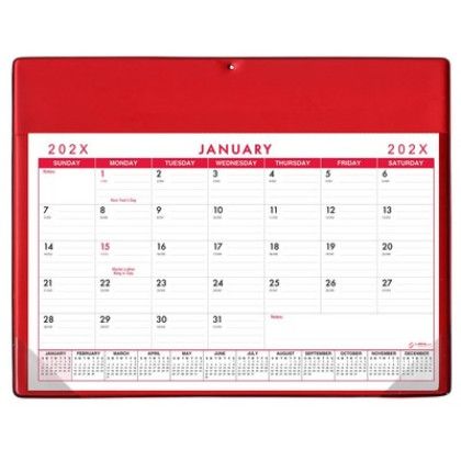 Custom Calendar Doodle Pad Without Grommet or Greeting Page - Red