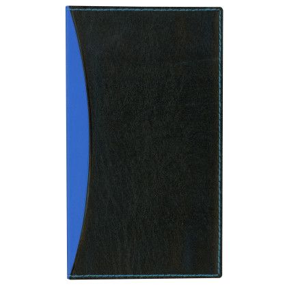 Custom Soft Cover 2 Tone Vinyl Geneva Series Tally Book - Royal Blue with Black Custom Soft Cover 2 Tone Vinyl Geneva Series Tally Book - Royal Blue with Black