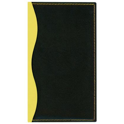 Custom Soft Cover 2 Tone Vinyl Holland Series Address Book - Yellow with Black Custom Soft Cover 2 Tone Vinyl Holland Series Address Book - Yellow with Black