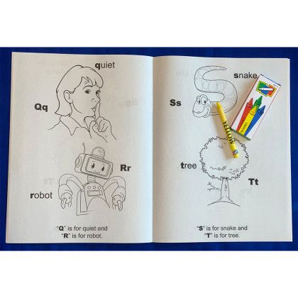 Custom Fun With The Alphabet Coloring Book Fun Pack - Open View Custom Fun With The Alphabet Coloring Book Fun Pack - Open View