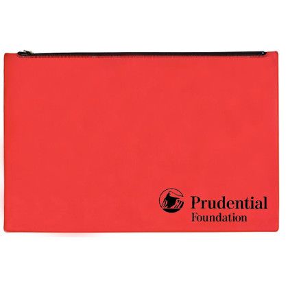 Custom Legal Size Portfolio with Zipper Closure - Red Custom Legal Size Portfolio with Zipper Closure - Red