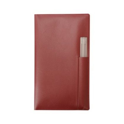 Custom Executive Vinyl Cover Monthly Pocket Planner with Clear Pen - Maroon Red Crush Custom Executive Vinyl Cover Monthly Pocket Planner with Clear Pen - Maroon Red Crush