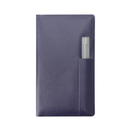 Custom Executive Vinyl Cover Monthly Pocket Planner with Clear Pen - Blue Crush Custom Executive Vinyl Cover Monthly Pocket Planner with Clear Pen - Blue Crush