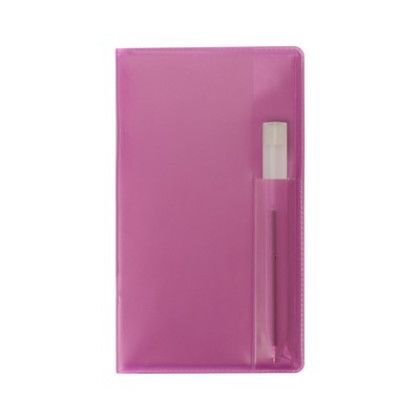 Custom Translucent Vinyl Cover Monthly Planner with Flat Pen - Translucent Purple Custom Translucent Vinyl Cover Monthly Planner with Flat Pen - Translucent Purple
