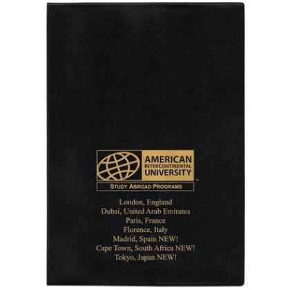 Custom 7 x 10 Executive Vinyl Cover Weekly Planner - Black Crush 
