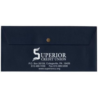 Custom Document Case with Snap Closure - Navy Blue Custom Document Case with Snap Closure - Navy Blue