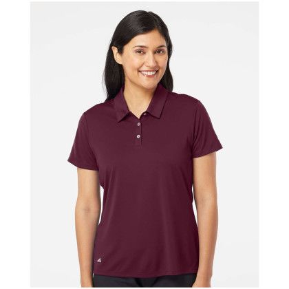 Custom Adidas Women's Performance Polo - 1 Piece - Maroon Custom Adidas Women's Performance Polo - 1 Piece - Maroon