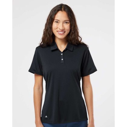 Custom Adidas Women's Performance Polo - 1 Piece - Black Custom Adidas Women's Performance Polo - 1 Piece - Black
