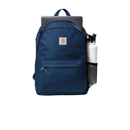 Custom Carhartt Canvas Backpack - 1 Piece - Navy In Use 