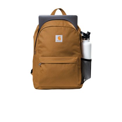 Custom Carhartt Canvas Backpack - 1 Piece - Carhartt Brown In Use 
