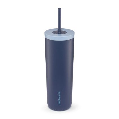 Custom LifeStraw Go Series Tumbler - 18 oz (Stainless) - Aegean Top View