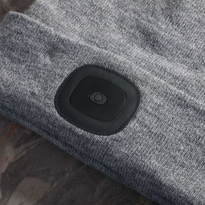 Custom Renew Rechargeable COB Beanie - Grey Back View Custom Renew Rechargeable COB Beanie - Grey Back View