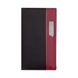 Custom Lafayette Series Soft Cover 2 Tone Vinyl Address Book w/ Clear Pen - Black with wine red Custom Lafayette Series Soft Cover 2 Tone Vinyl Address Book w/ Clear Pen - Black with wine red