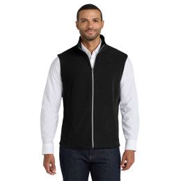 Custom Port Authority Microfleece Vest - 1 Piece - Black 