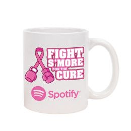 Full Color Ceramic Coffee Mug - 11 oz - Breast Cancer Awareness