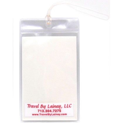 Custom Blank Cruise Luggage ID Tag W/ Plastic Loop - Clear Custom Blank Cruise Luggage ID Tag W/ Plastic Loop - Clear
