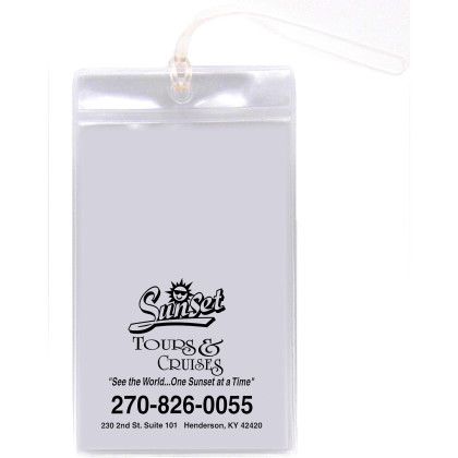 Custom Cruise Vinyl Luggage Tag - Clear Custom Cruise Vinyl Luggage Tag - Clear
