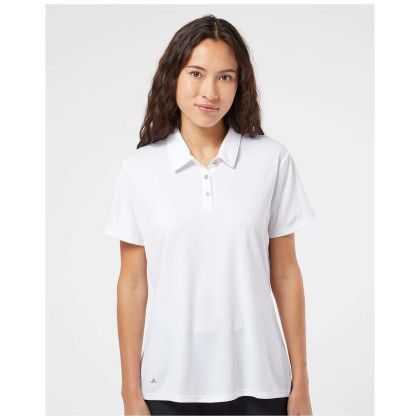 Custom Adidas Women's Performance Polo - 1 Piece - White Custom Adidas Women's Performance Polo - 1 Piece - White