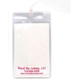 Custom Blank Cruise Luggage ID Tag W/ Plastic Loop - Clear
