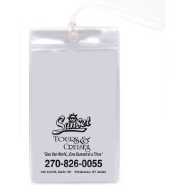 Custom Cruise Vinyl Luggage Tag - Clear Custom Cruise Vinyl Luggage Tag - Clear