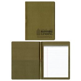 Custom Presentation Folder with Pad - Gold Custom Presentation Folder with Pad - Gold