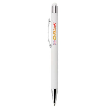 Custom Lindsay Ballpoint Stylus Pen - Full Color - White Custom Lindsay Ballpoint Stylus Pen - Full Color - White