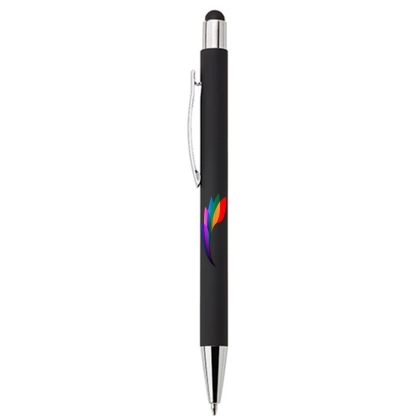 Custom Lindsay Ballpoint Stylus Pen - Full Color - Black Custom Lindsay Ballpoint Stylus Pen - Full Color - Black