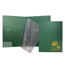 Custom Hard Cover Policy Holder - Green Custom Hard Cover Policy Holder - Green