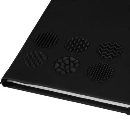 Custom Sensory Touch Notebook - Black Side View Custom Sensory Touch Notebook - Black Side View
