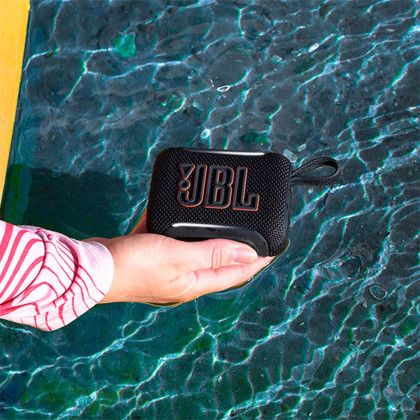 Custom JBL Go 5 Portable Bluetooth Speaker - Black - In Use