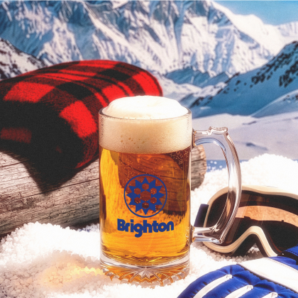 Custom 16 oz Clear Beer Stein - lifestyle