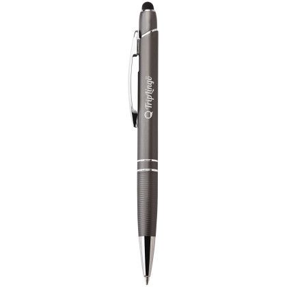 Custom Glacio Ballpoint Pen & Stylus - Gun Metal Custom Glacio Ballpoint Pen & Stylus - Gun Metal