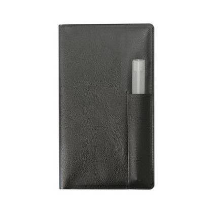 Custom Executive Vinyl Cover Monthly Pocket Planner with Pen - Black Crush Custom Executive Vinyl Cover Monthly Pocket Planner with Pen - Black Crush