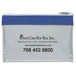 Custom Clear Vision Carry On Cosmetic Bag - Blue