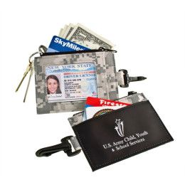 Custom Digi-Camo ID Clip with Secure Zip Pocket Custom Digi-Camo ID Clip with Secure Zip Pocket