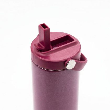 Custom Magic Touch 20.3 oz Recycled Stainless Steel Bottle - Berry Blossom Open Cap View Custom Magic Touch 20.3 oz Recycled Stainless Steel Bottle - Berry Blossom Open Cap View