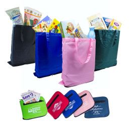 Custom Zip-It Shopper Folding Shopping Bag - All Colors