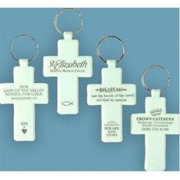 Custom The Cross Key Tag - White