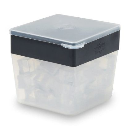 Custom W&P Mini Ice Cube Box - Charcoal - Side View Custom W&P Mini Ice Cube Box - Charcoal - Side View
